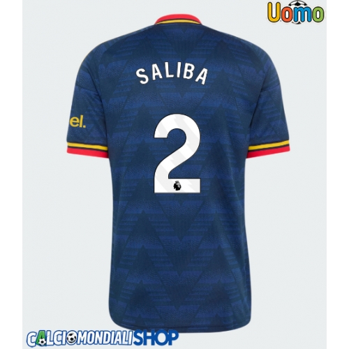 Maglie da calcio Arsenal William Saliba #2 Seconda Maglia 2026-27 Manica Corta